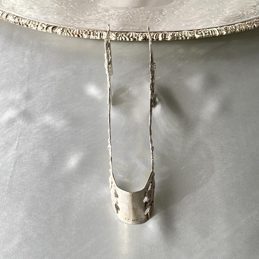 【ドイツ】 天使のペストリートング【純銀】鳥と花々 17.5cm 豪奢！