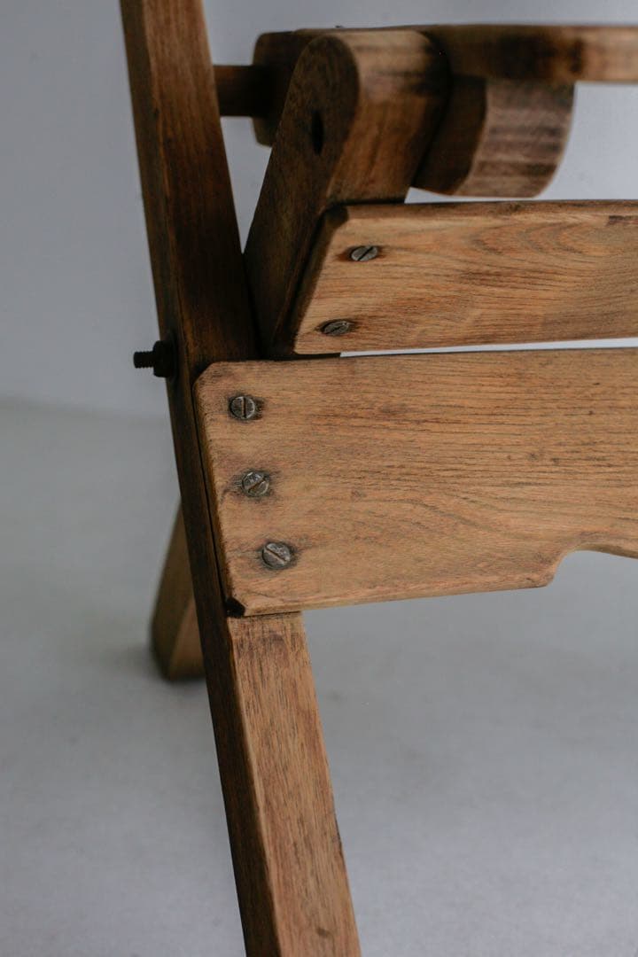 開閉式 飾り棚　展示台　透かし彫り　欅　無垢材　古家具　古道具　無垢インリア