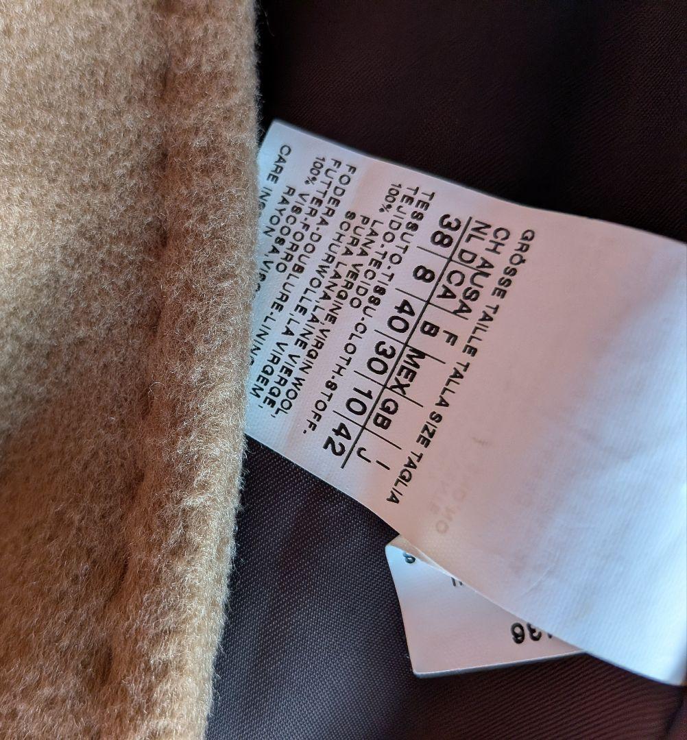 マックスマーラ ヴァージンウール コート女優襟 42 新品同様