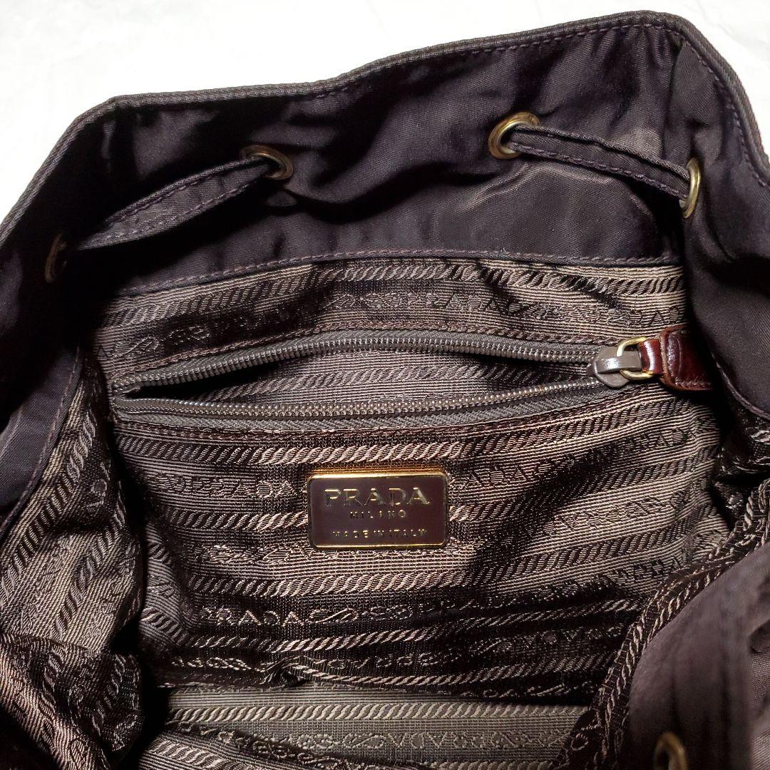 【値下げ】PRADA チョコブラウン ドローストリングバッグ