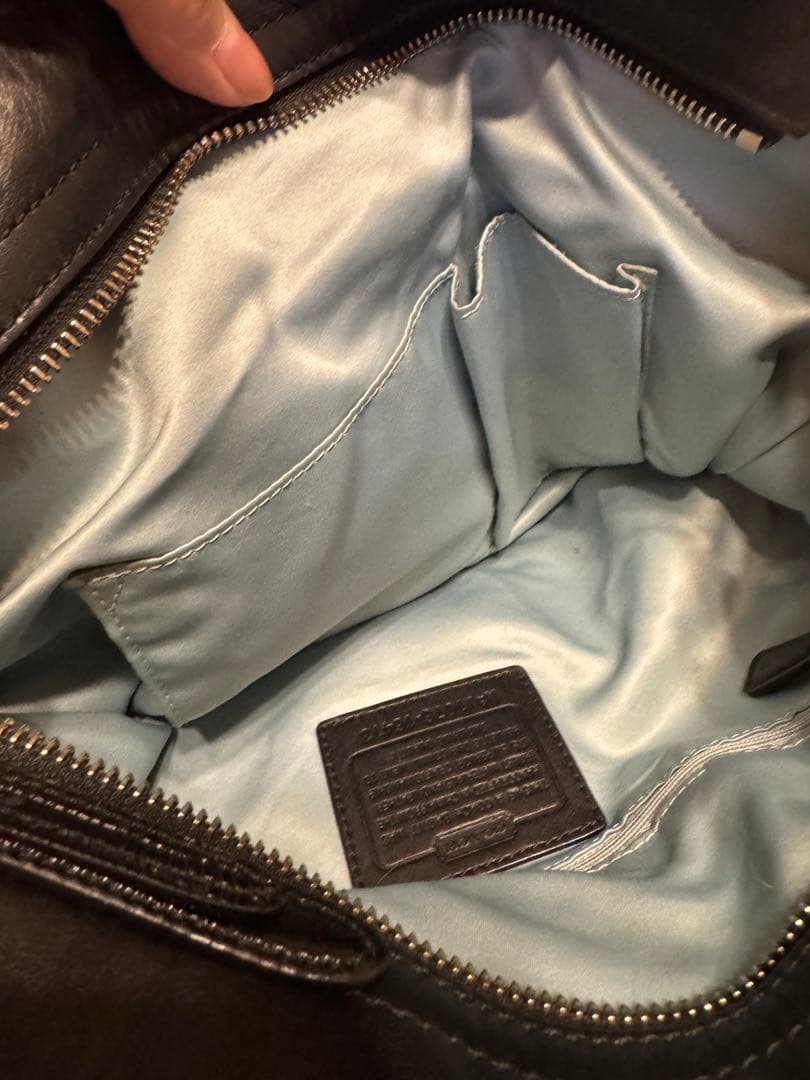 COACH 黒 レザー ショルダーバッグオールド