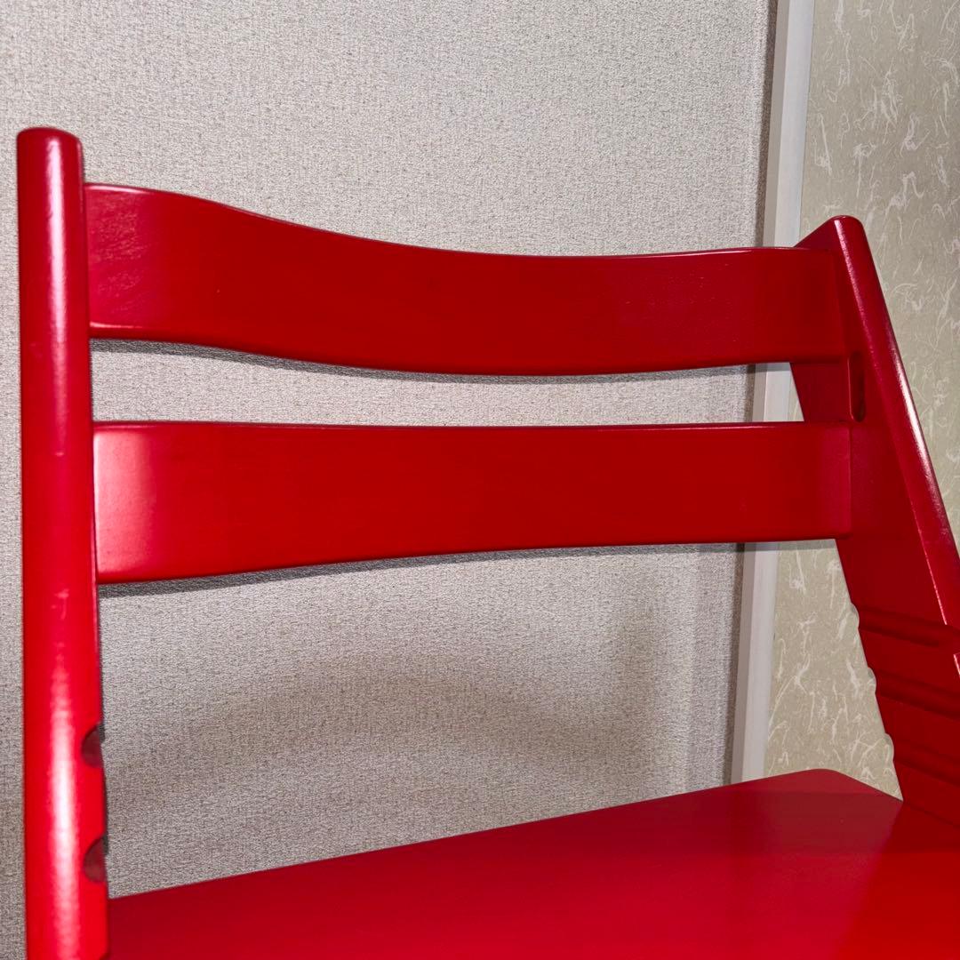 ストッケ トリップトラップ ベビーチェア レッド シリアル3 ハイチェア 椅子②