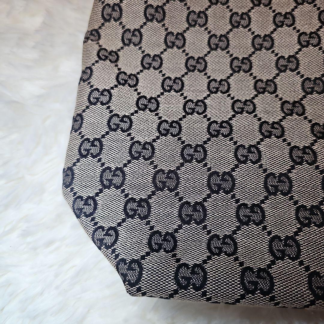 グッチトートバッグ GGキャンバス 002 1099 キャンバスブラックゴールド