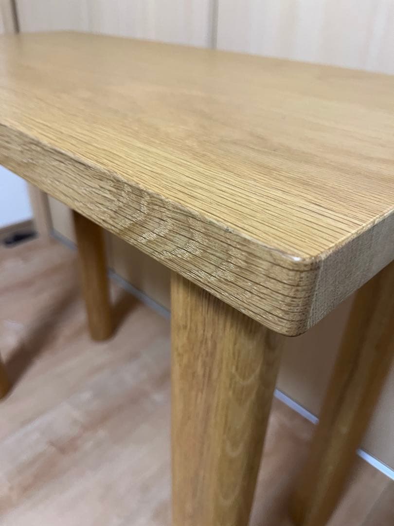 （無印良品.美品）オーク材ナチュラルテーブル天板&脚セット