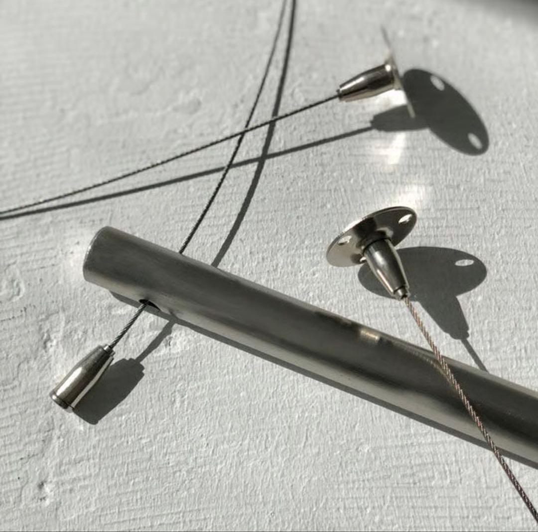 ステンレス 吊り下げ ワイヤー ハンガーラック120cm、100cm2個セット