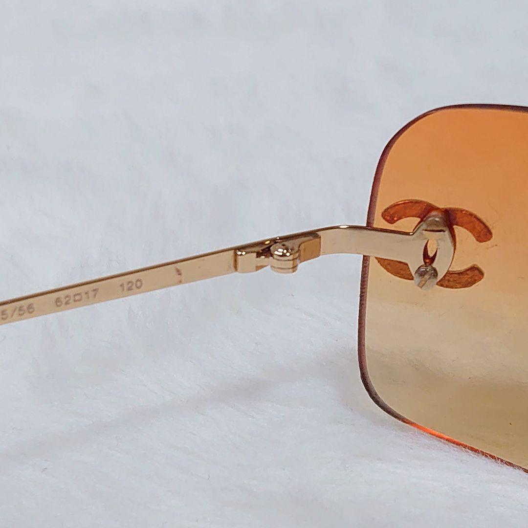 ✨美品✨CHANEL サングラス 4017-D オレンジ ココマーク リムレス