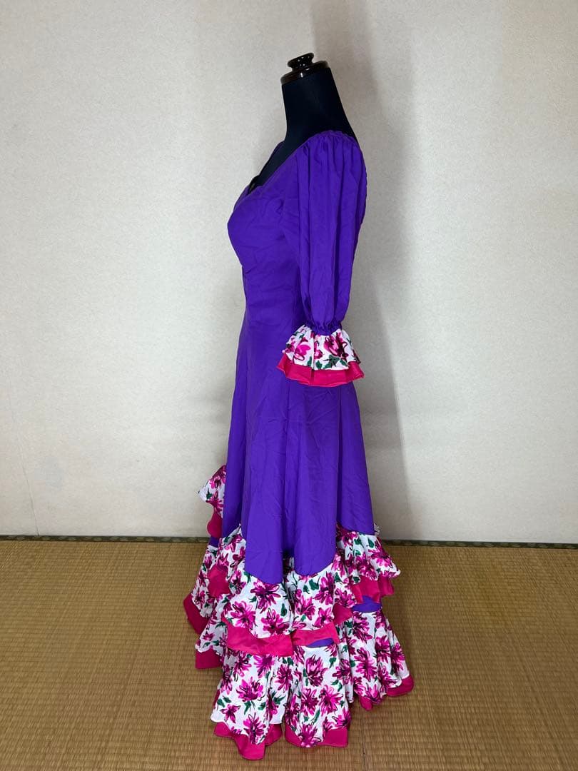 フラメンコドレス 紫色 アトリエ貴美恵