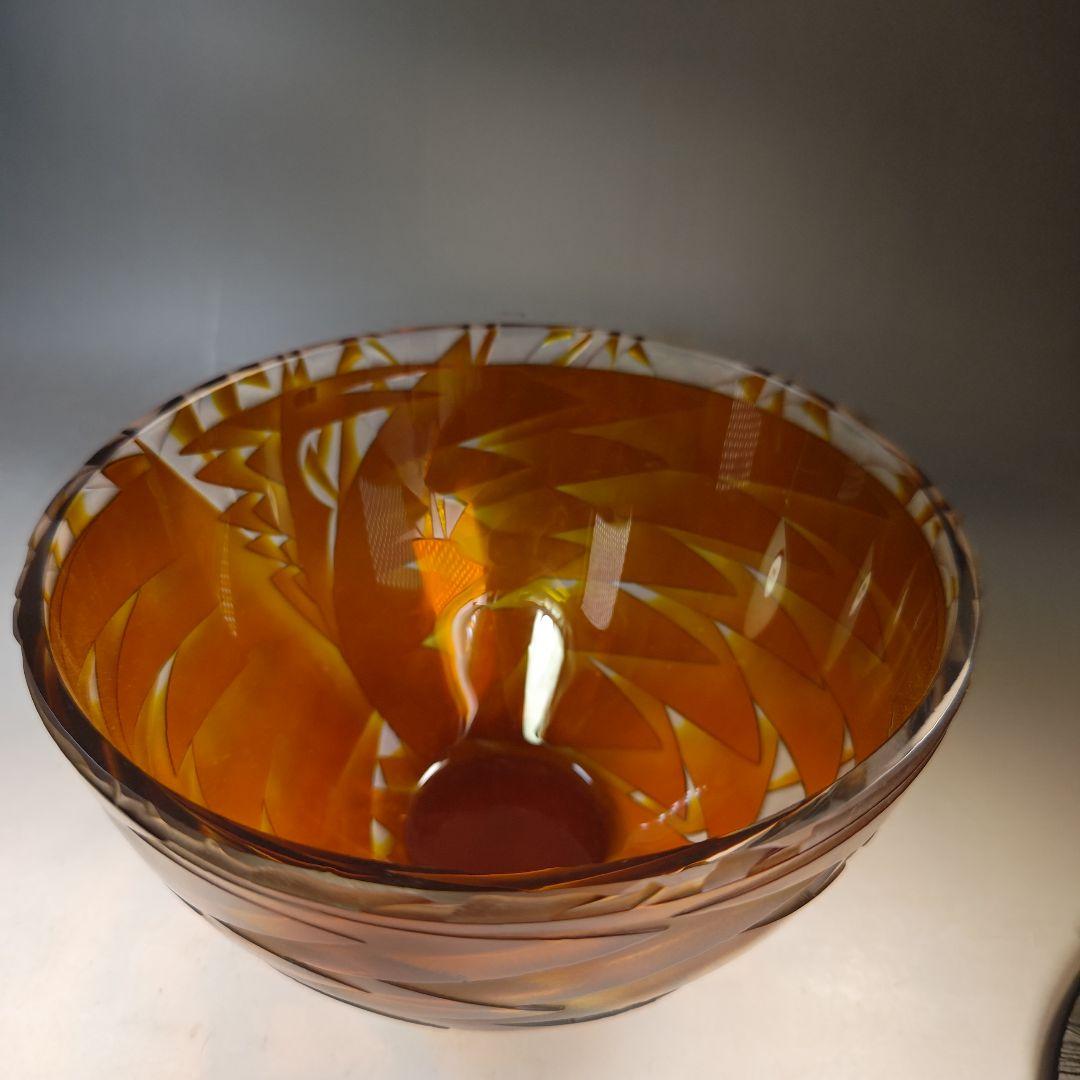 イ951 水指『硝子　ガラス　作家物　鳥文切子　水指　替蓋付』茶道具