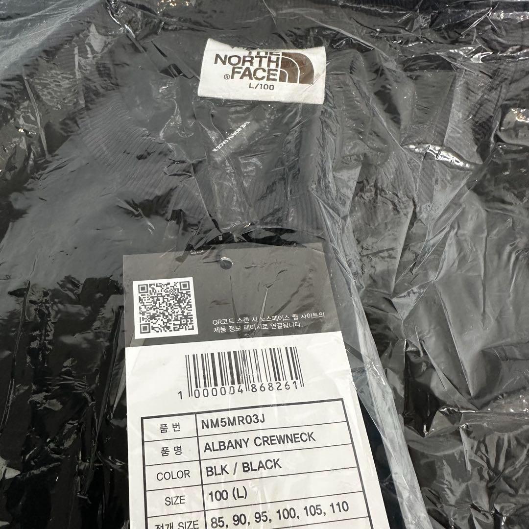 【ノースフェイス】アルバニークルーネック＊黒 ＊L ＊韓国限定＊新品
