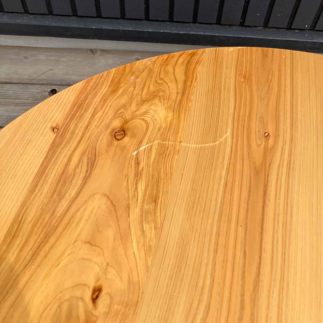 昭和レトロ らくだ屋 円形 円型 木製ちゃぶ台 折り畳みテーブル 円卓 座卓