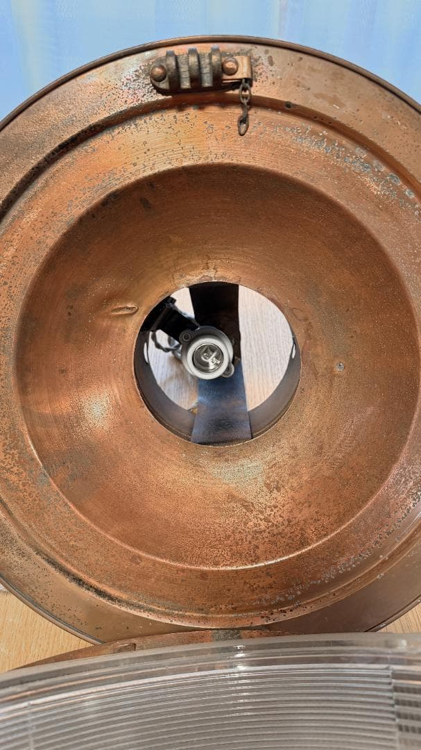 1920年代製 フランスヴィンテージ ペンダントライト 　メタル プリズムガラス