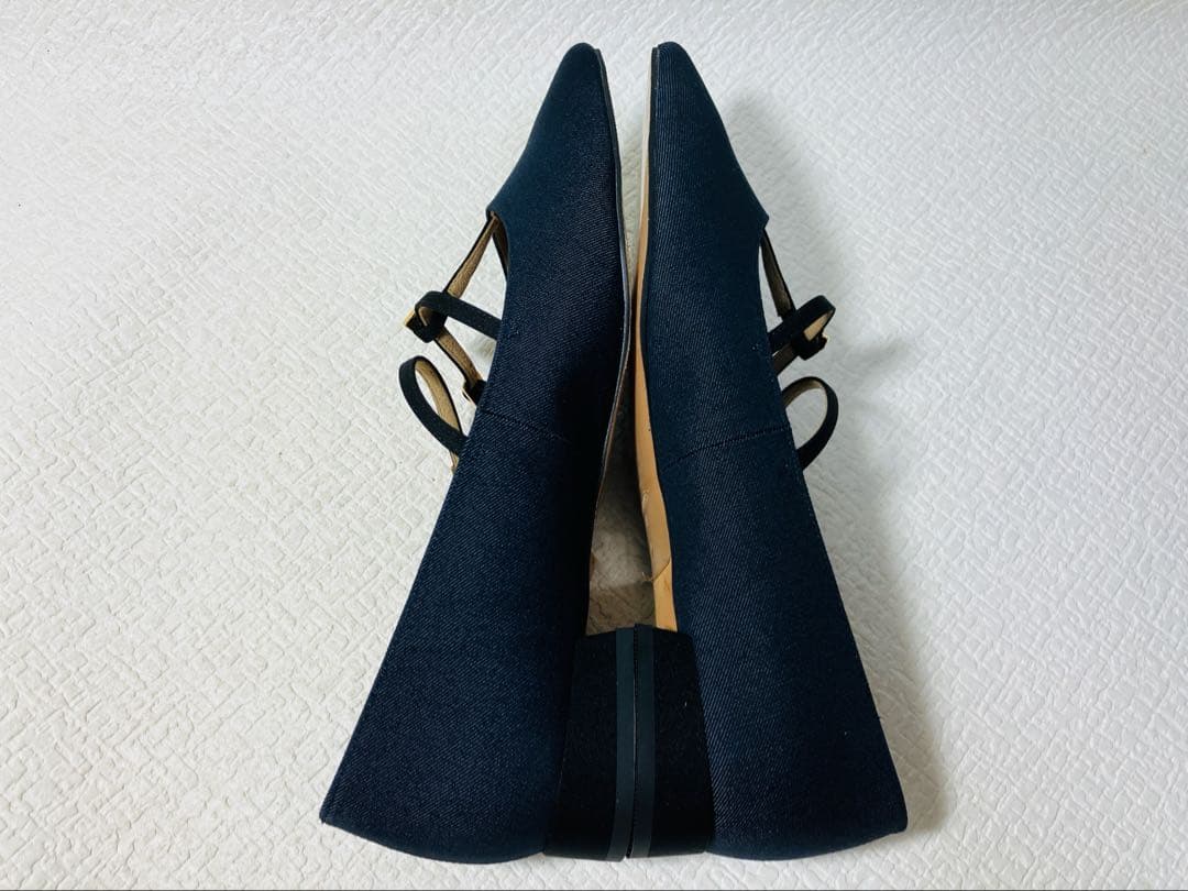 SH73◆新品◆Le Talon GRISE ダブルTストラップフラット24.0