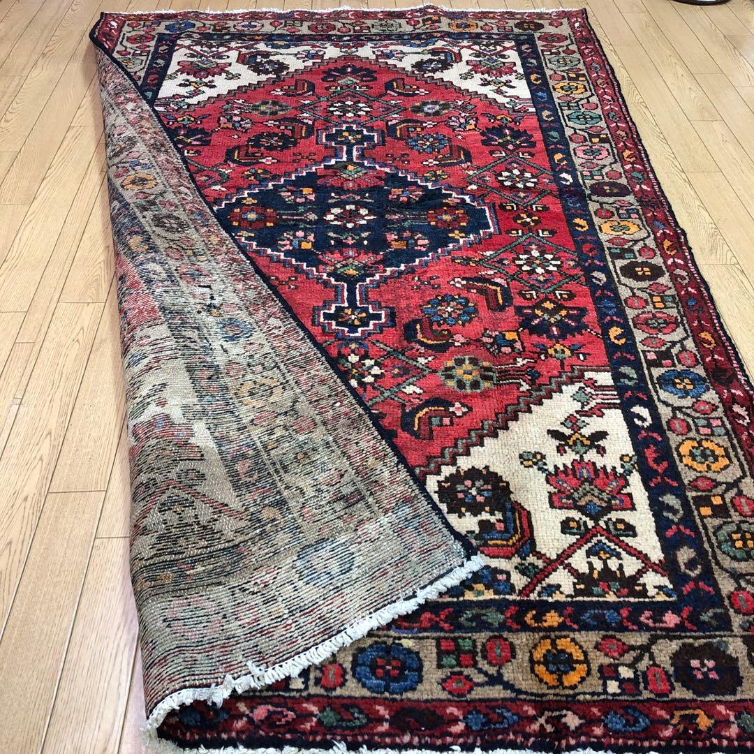 ペルシャ絨毯 ヴィンテージラグ 192×122cm 手織り オールドpersia