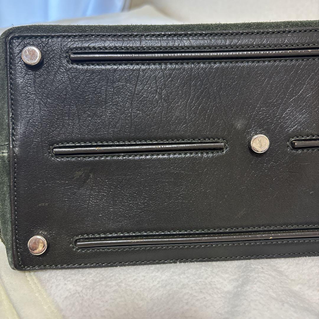 【伊勢丹限定】イヴサンローラン ミューズトゥ ミリタリーキャンバス × レザー