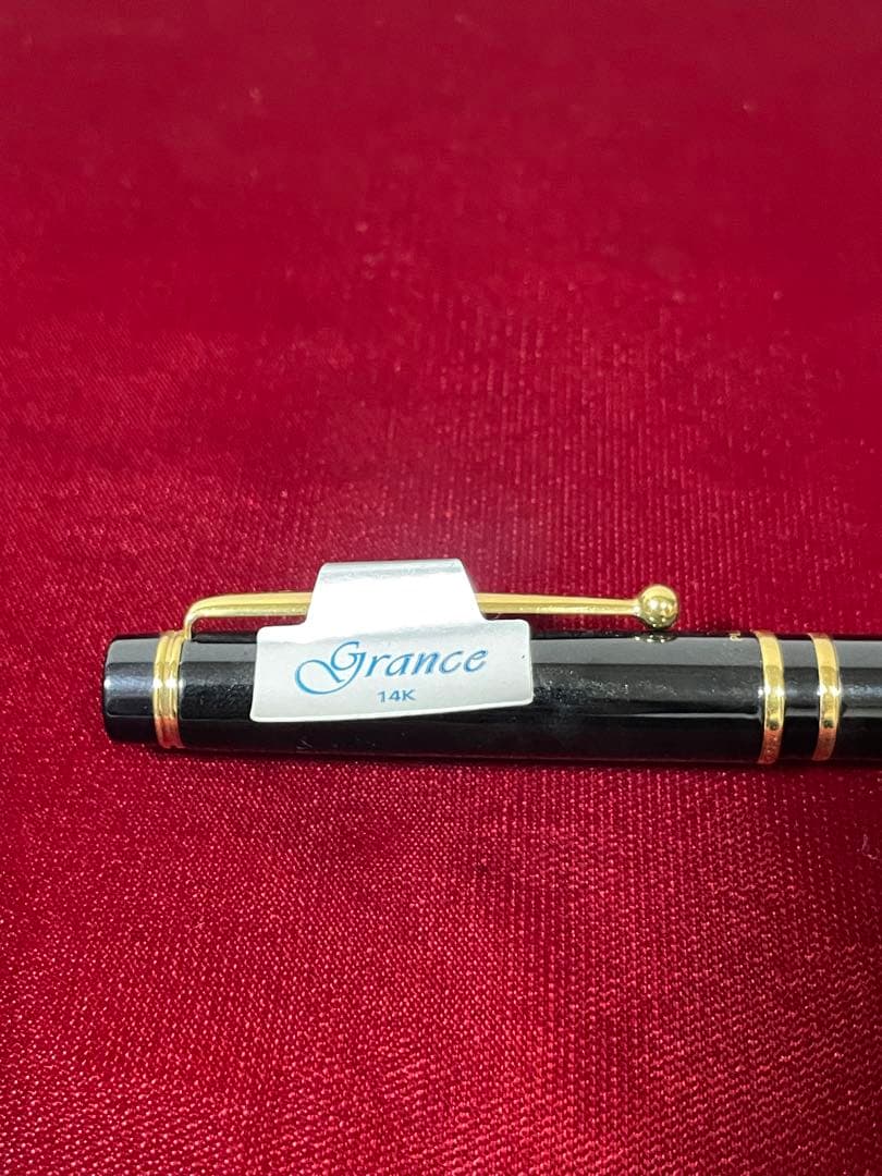 新品未使用　グランセ14K ジェットブラックマーブル　旧型　刻印　パイロット