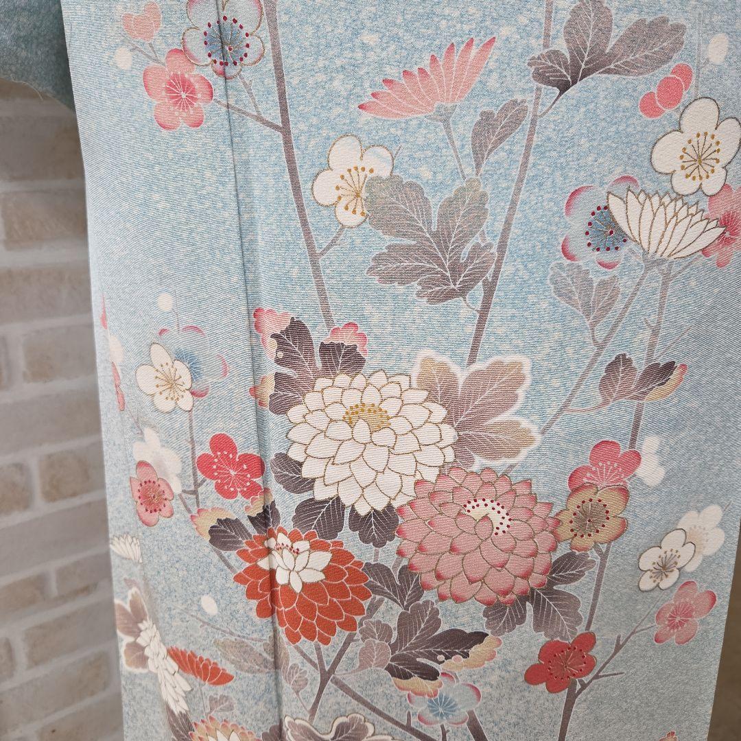 訪問着4点フルセット着物、袋帯、帯締め、帯揚げ トールサイズ対応