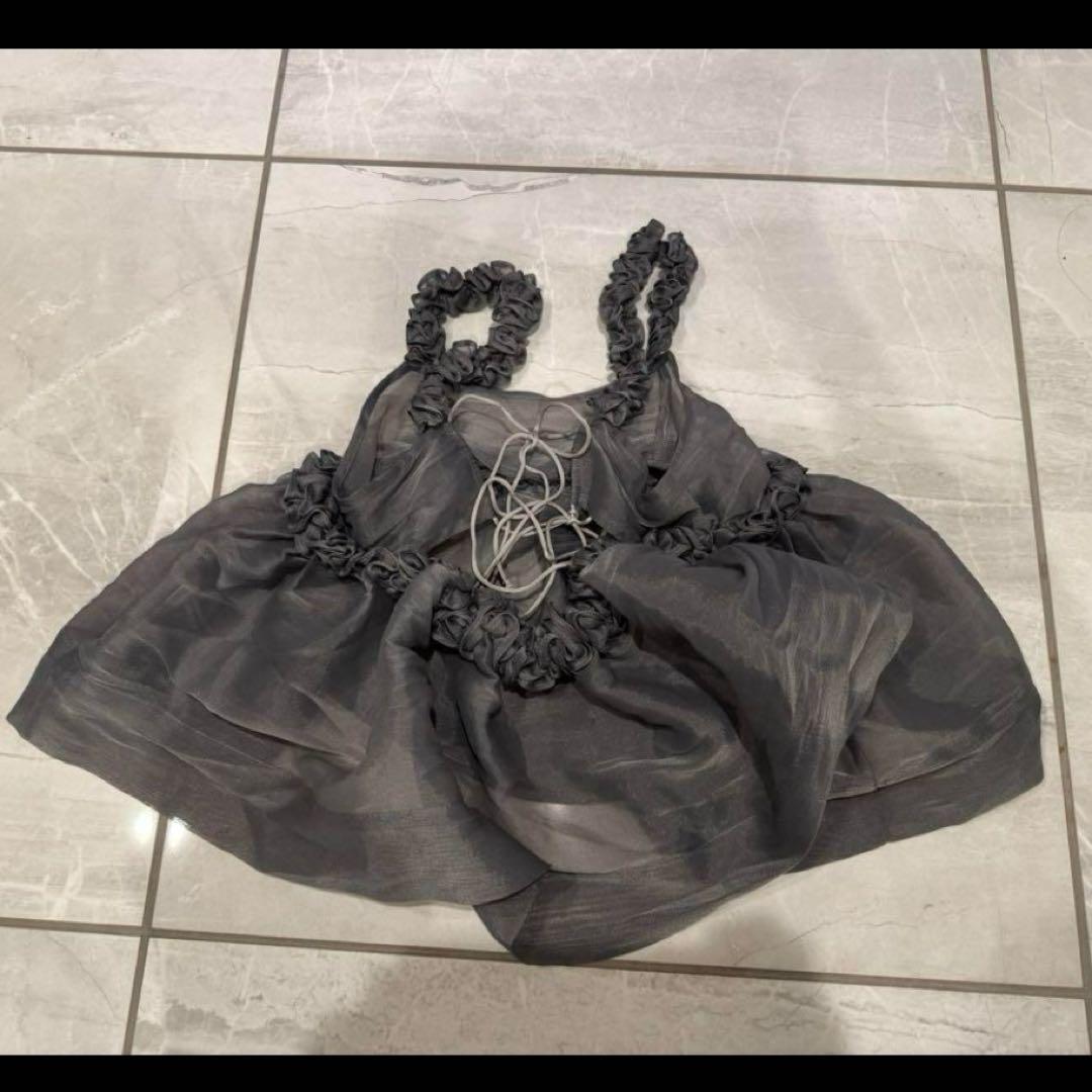 最終値下げ 新品未使用 bibiy グレー シアー ビスチェ キャミソール