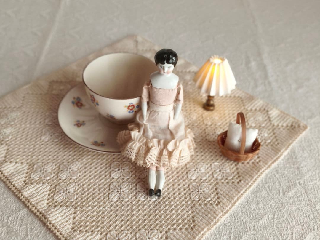 * vintage doll ୨୧ * 小さな チャイナヘッドドールさん