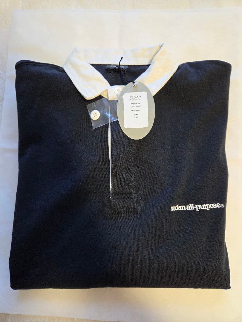 新品 SEDAN ALL PURPOSE ラグビーシャツ BK L