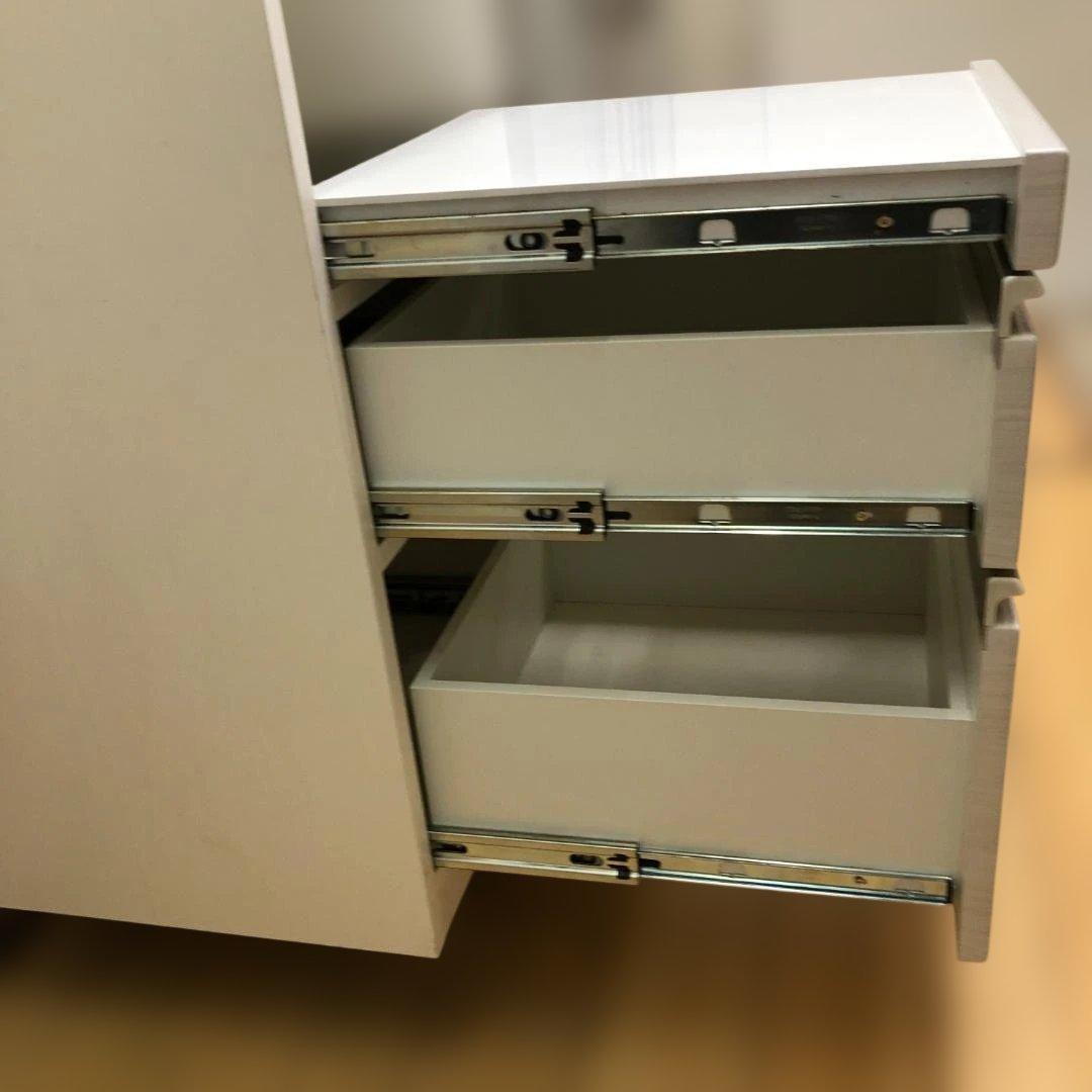 送料無料 ニトリ ポスティア 135 WH カウンター 食器棚 88252-2-