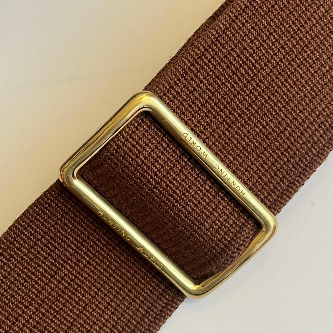 ✨未使用級✨　HUNTING WORLD ビジネスバッグ　レザー　ベージュ系