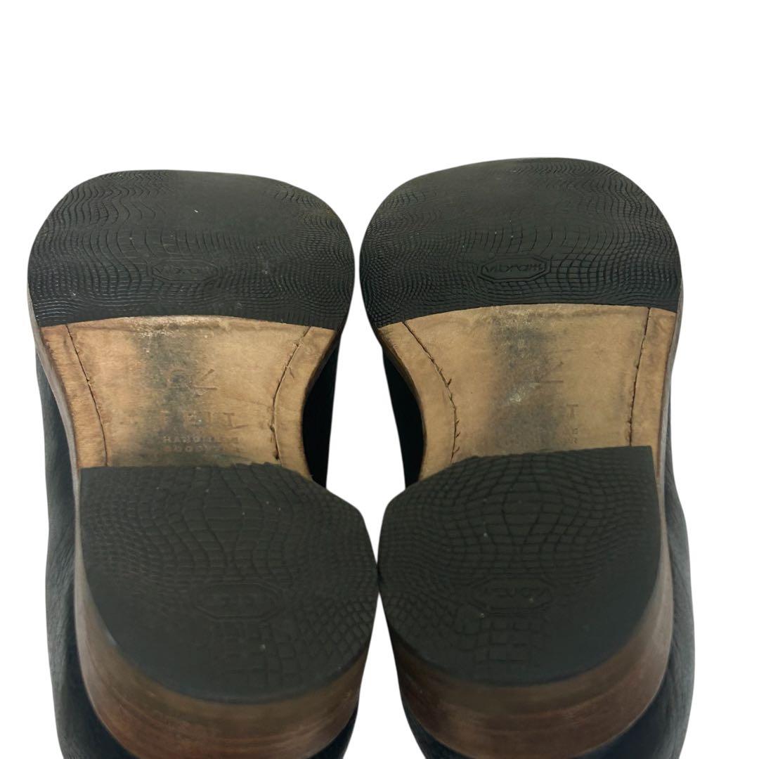 ピュア フェイト×45R サイドゴアブーツ ダークネイビー 39 25