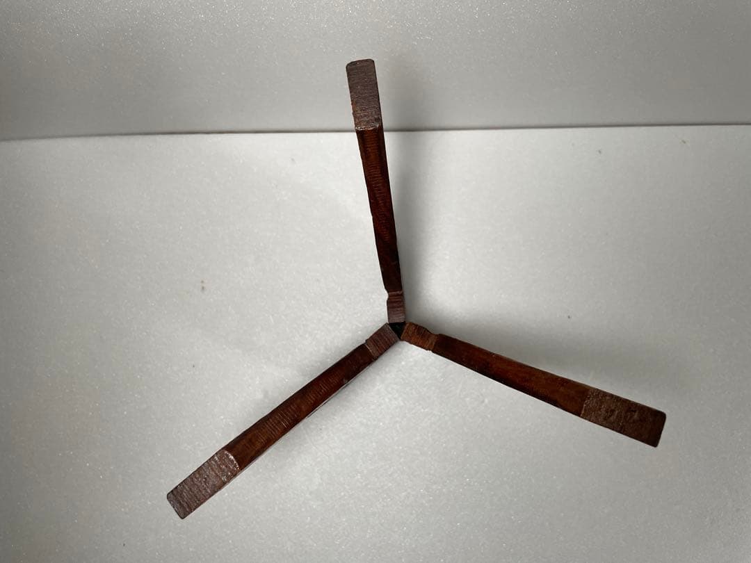 木製の葉模様トレイとスタンドセット