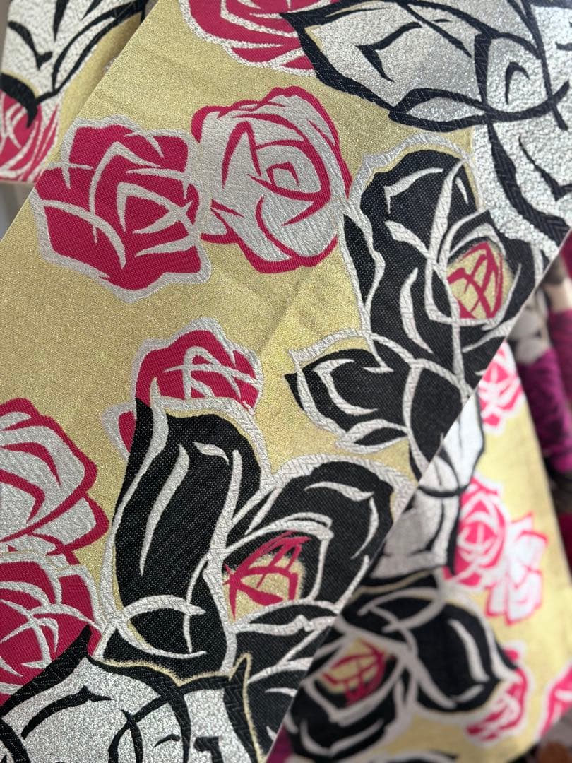 振袖　フルセット　黒バラ