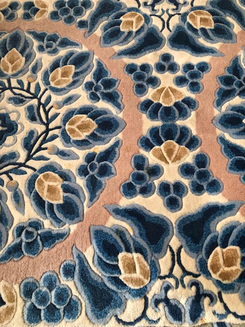 山形緞通 オリエンタルカーペットえびかずら宝相華 80×150