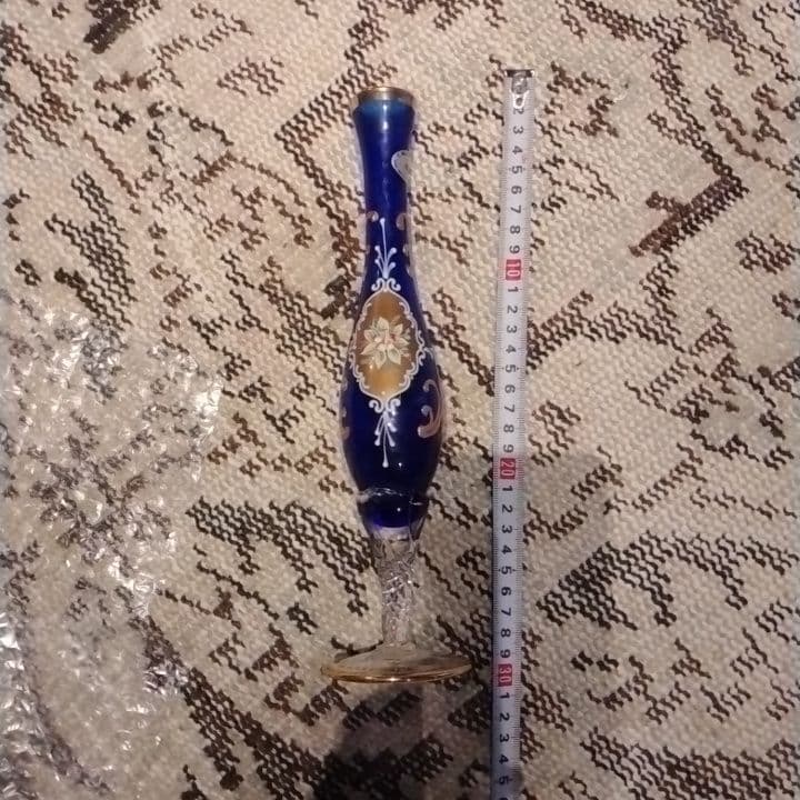 ★SALE★イタリア★T.MURANO GLASS★ガラス★手描き絵付★花瓶★