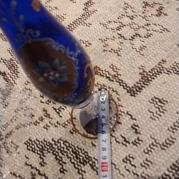 ★SALE★イタリア★T.MURANO GLASS★ガラス★手描き絵付★花瓶★