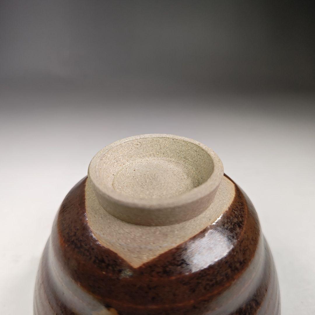 イ359 茶碗『膳所焼胴〆茶碗　共箱』『淡海ぜぜ　陽炎園造』抹茶碗　茶道具