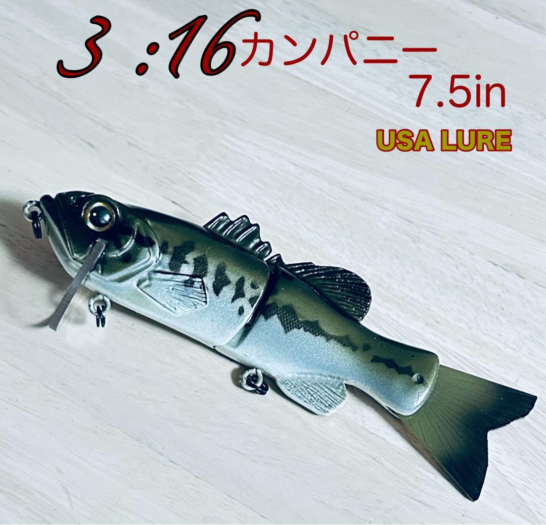 ビッグベイト 激レア 3:16ルアーカンパニー ベビーバスカラー7.5in