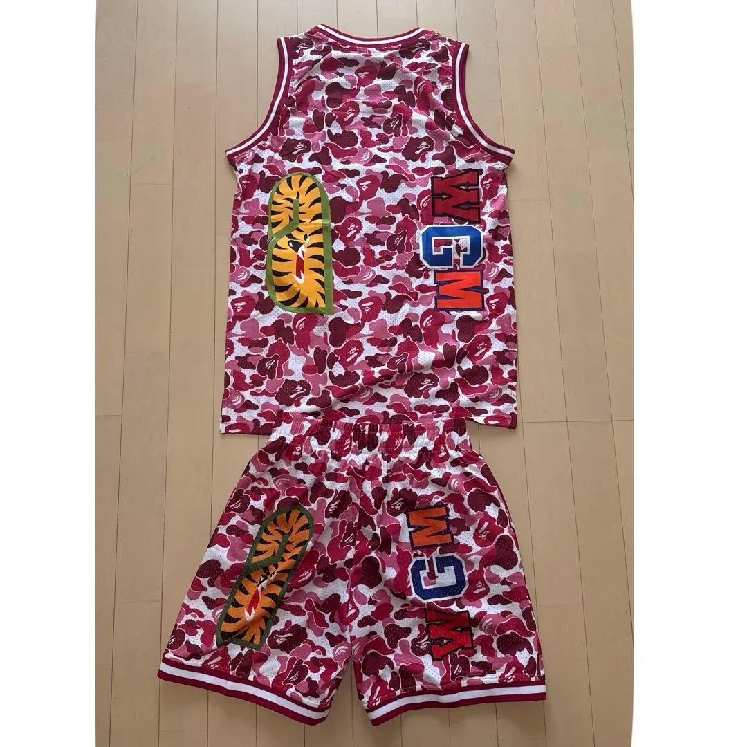 A・BATHING APE シャーク カモ柄 バスケ セットアップ