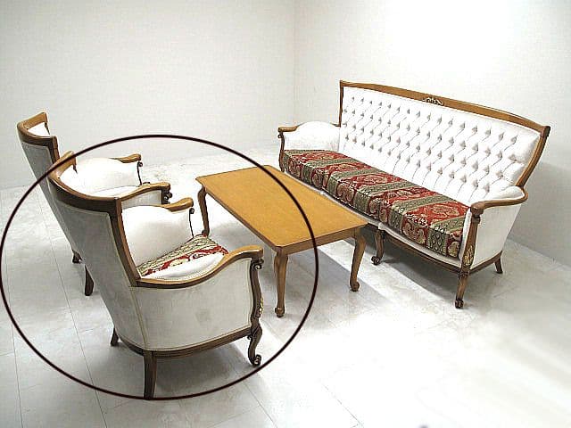 展示品　イタリア製 ロココ様式 1人掛けソファ 　　 パーソナルチェア