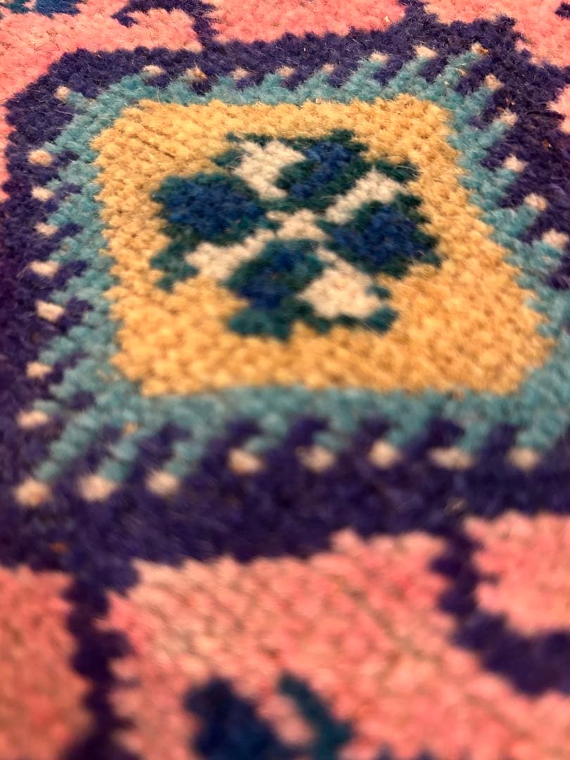 トライバルラグ・トルコヴィンテージラグ・ウール約47×102cm