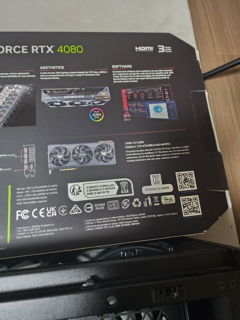 グラフィックボード・グラボ・ビデオカード ASUS TUF Gaming GeForce RTX 4080 OC