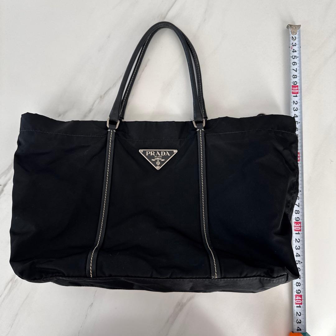 PRADA ブラック ナイロン トートバッグ　ハンドバック