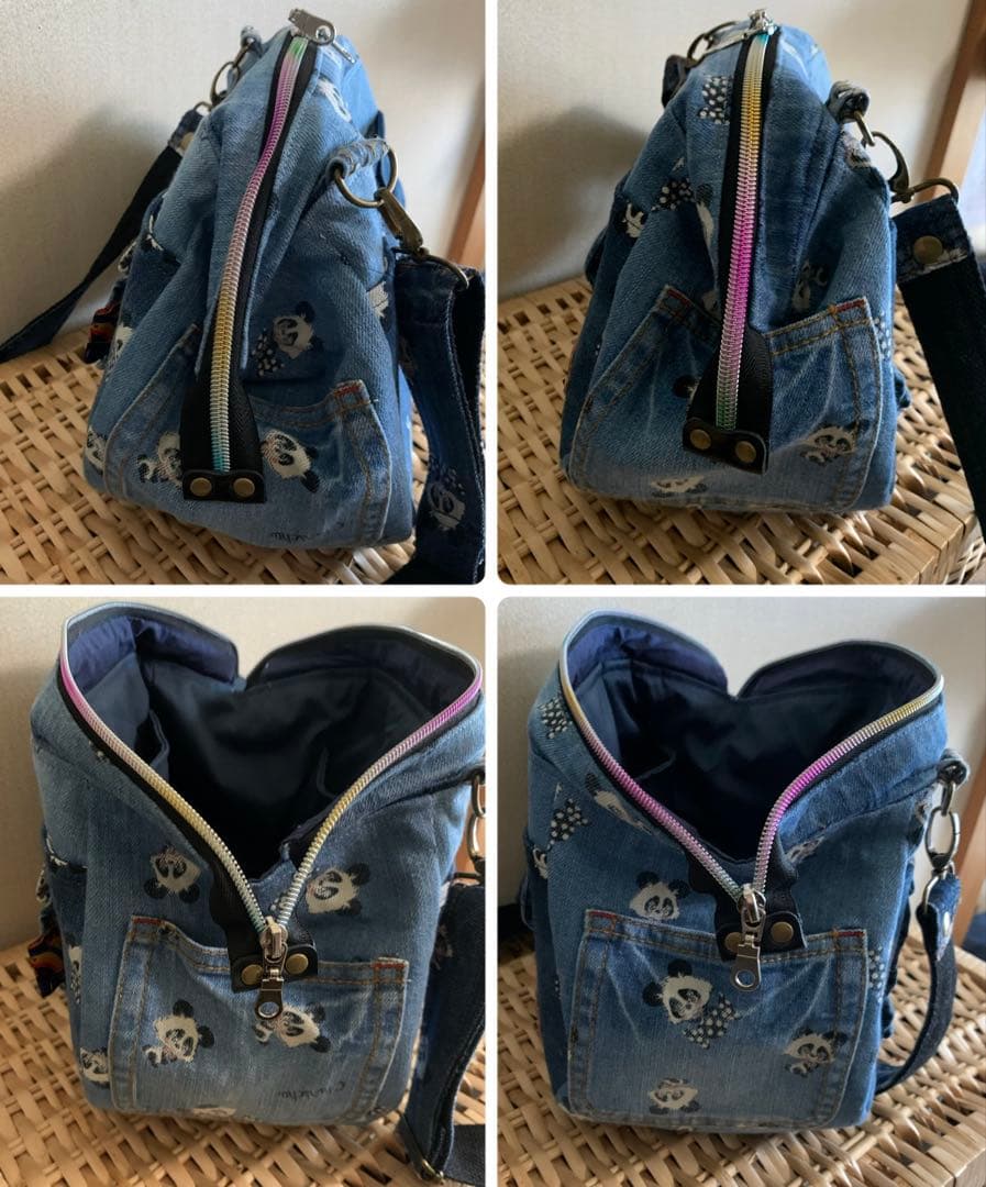 【SA】ワイヤー口金ボストンバッグ(L)×1、(小)×1、四角トートバッグ