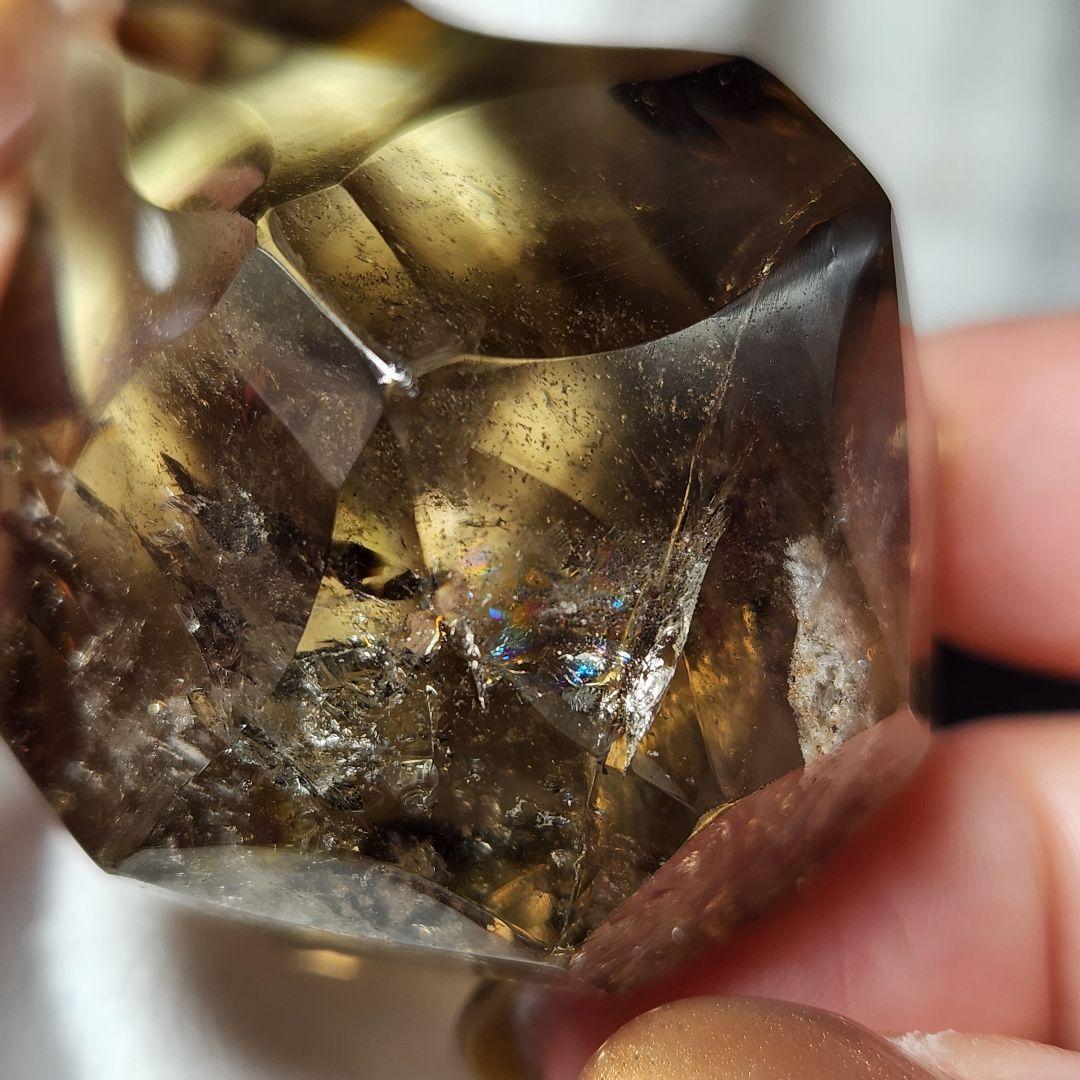 激レア！【新品】ゼウスクオーツ ★ スモーキーシトリン ★ 天然アイリス沢山