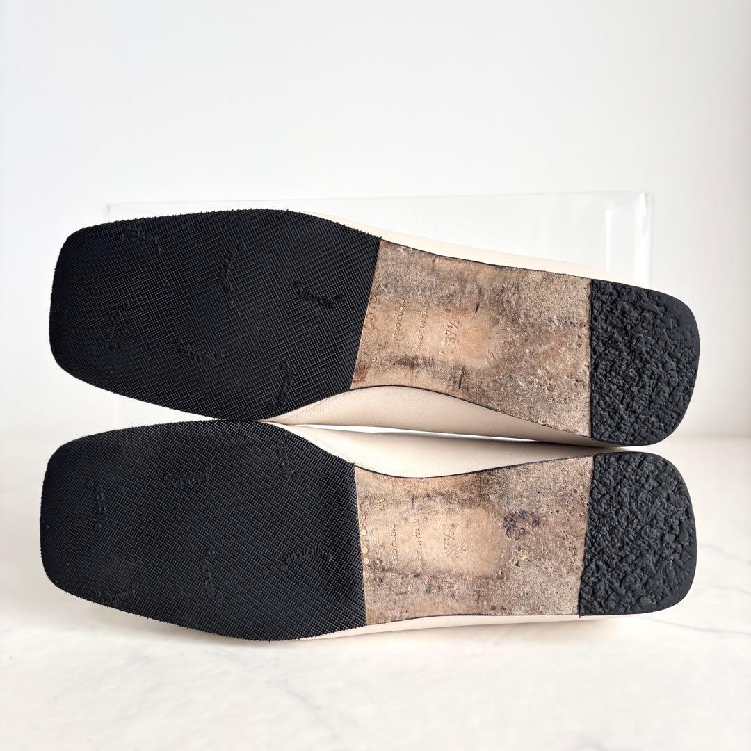 セルジオロッシ 37.5 SR1 SLIPPERS フラットシューズ チョーク