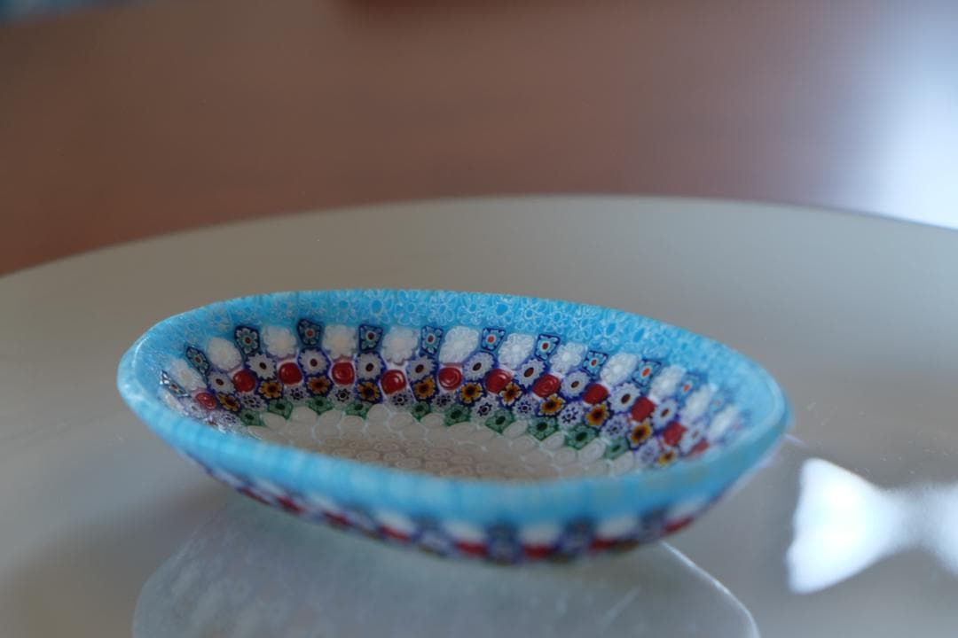 ベネチアンガラス ミルフィオリ プレート 皿 江波冨士子/黒木国昭/藤田喬平