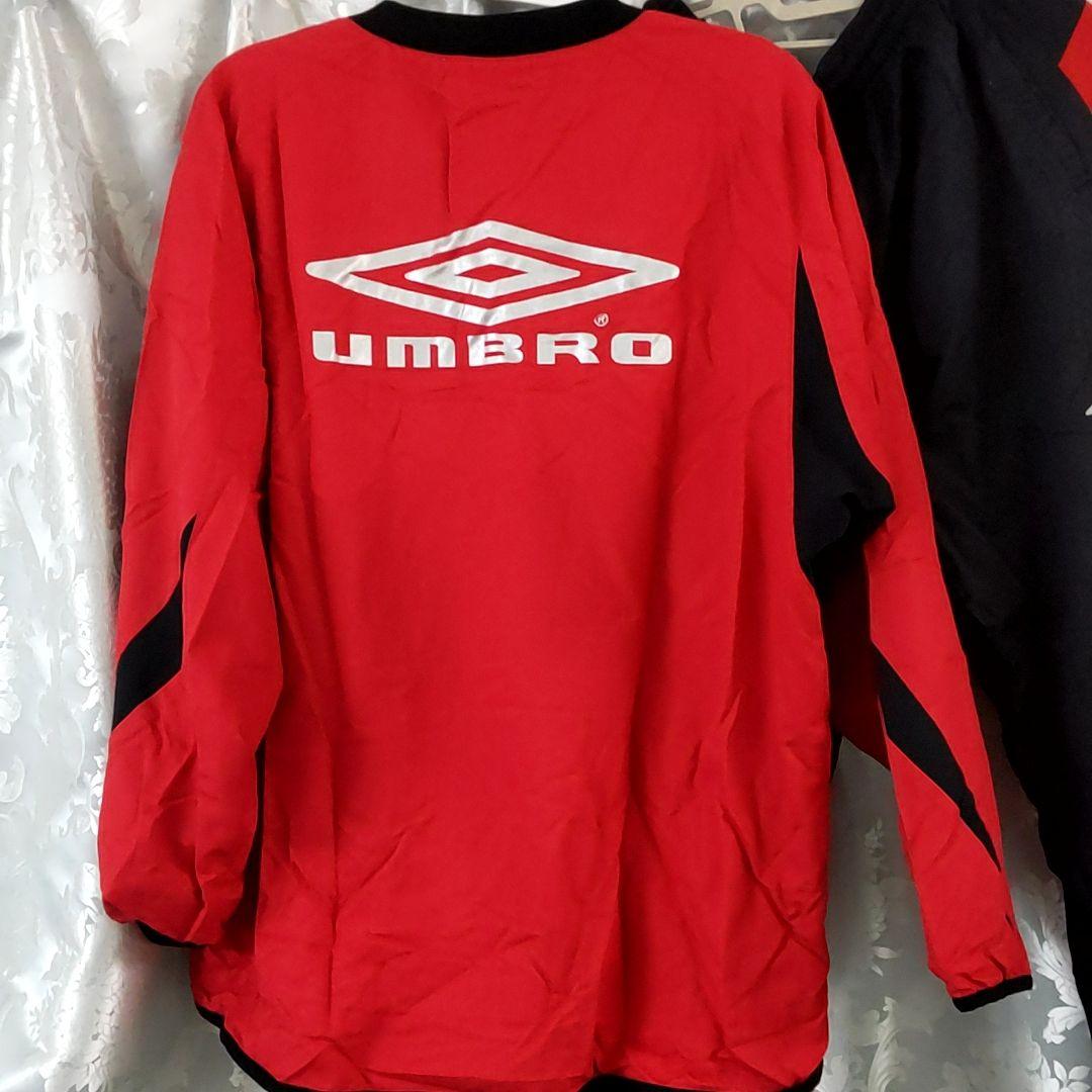 【フォロー割10%オフ】UMBRO ピステ上下 レッド(中綿あったか)