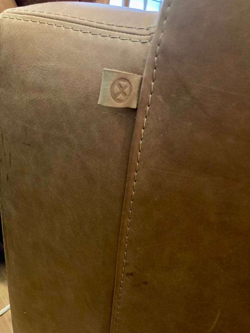 クラッシュゲート本革2.5人掛けソファ