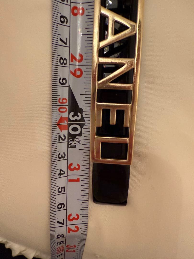 CHANEL ロゴ ベルト 黒