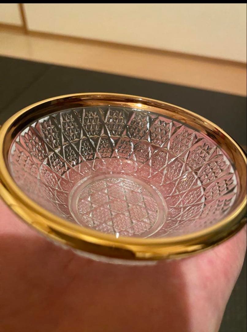 珍味入れ　金付切子柄珍味入れ10客