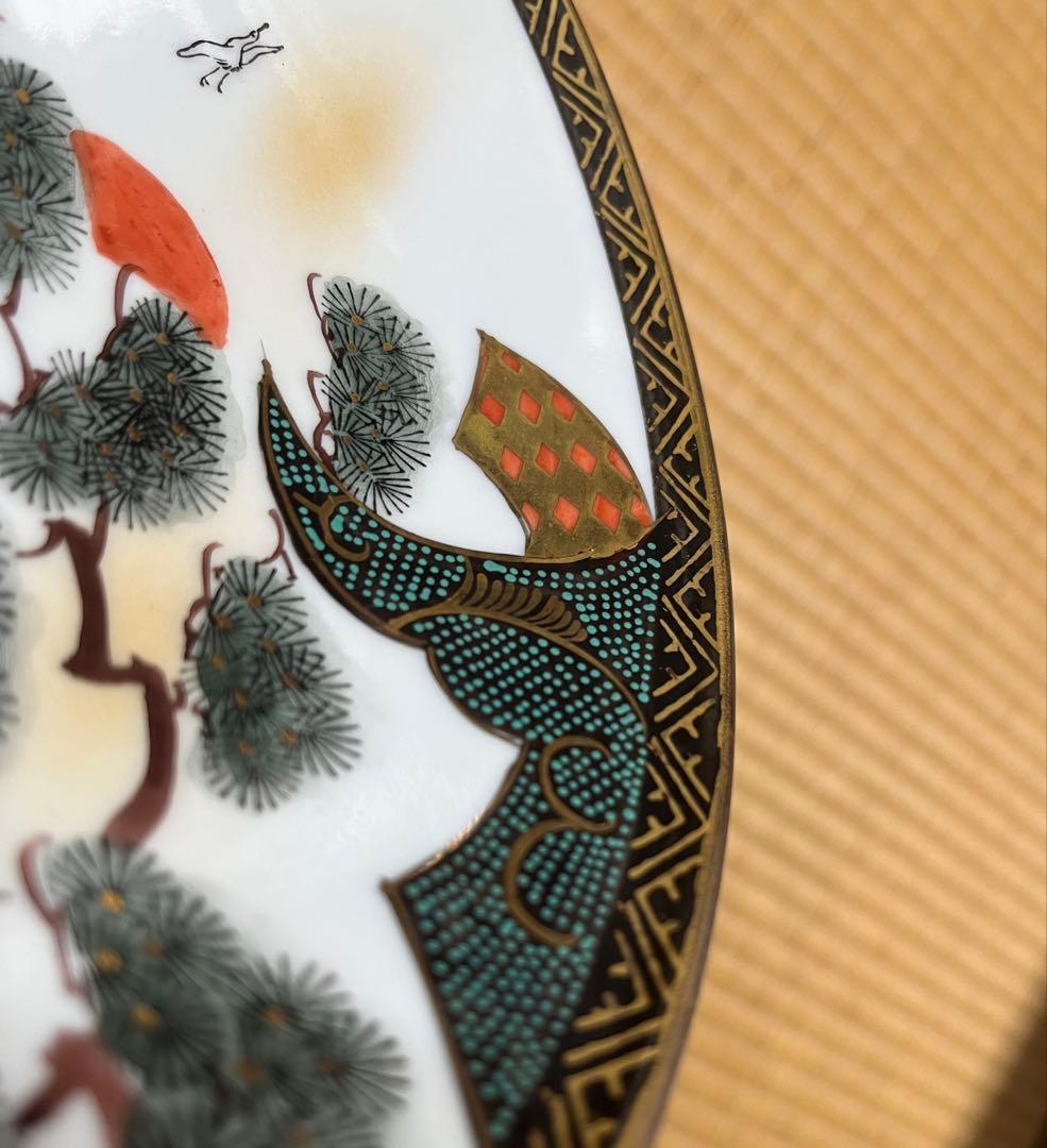 九谷焼 平皿 大鉢 大皿（骨董品・古美術）　日本昔話　5枚セット　共箱　送料無料