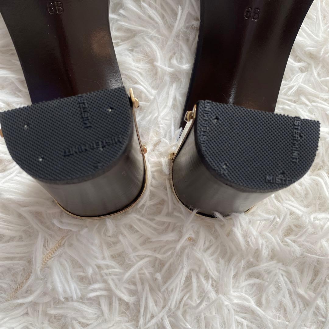 希少　【GUCCI】グッチ　ミュール　サンダル　ヒール　ベージュ　6B 金具