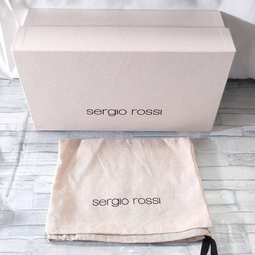 箱保存袋付き美品✨セルジオロッシ　sr1　スリッパ　フラット　ベージュ×シルバー