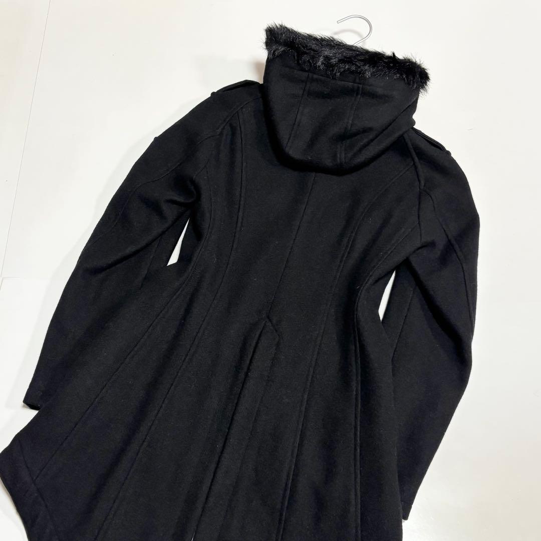BPN　ブラックピースナウ　黒　燕尾　ファー・フーディ　コート